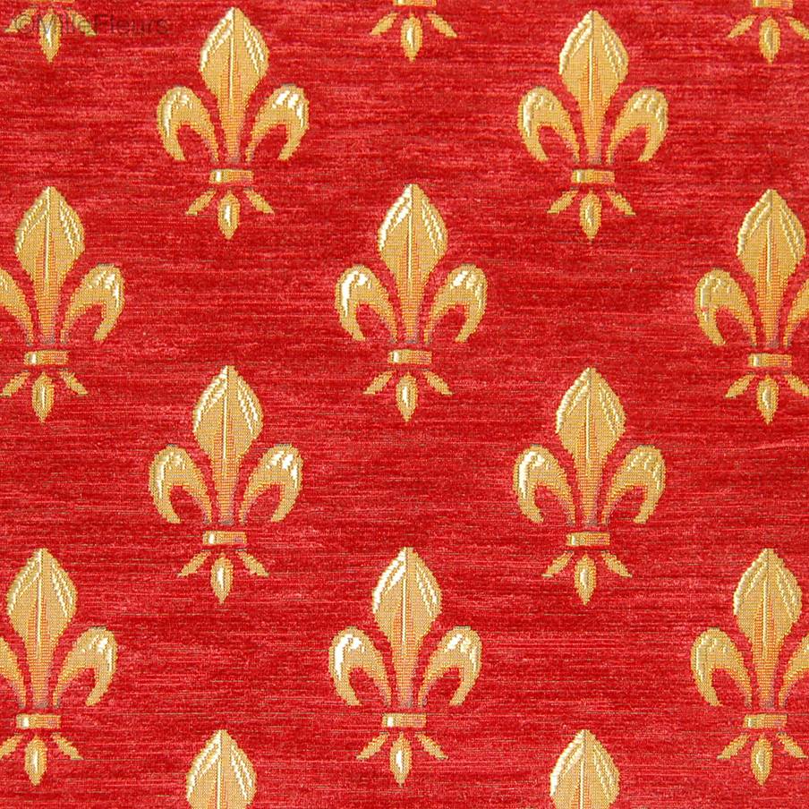 Flor de Lis, roja Fundas de cojín Flores de Lis y Heráldica - Mille Fleurs Tapestries