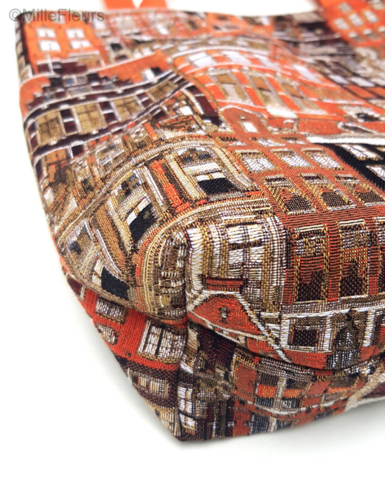 Façades Flamande Shoppers Bruges et Belgique - Mille Fleurs Tapestries