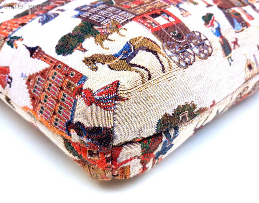 Spring in Bruges Tote Bags Bruges and Belgium - Mille Fleurs Tapestries