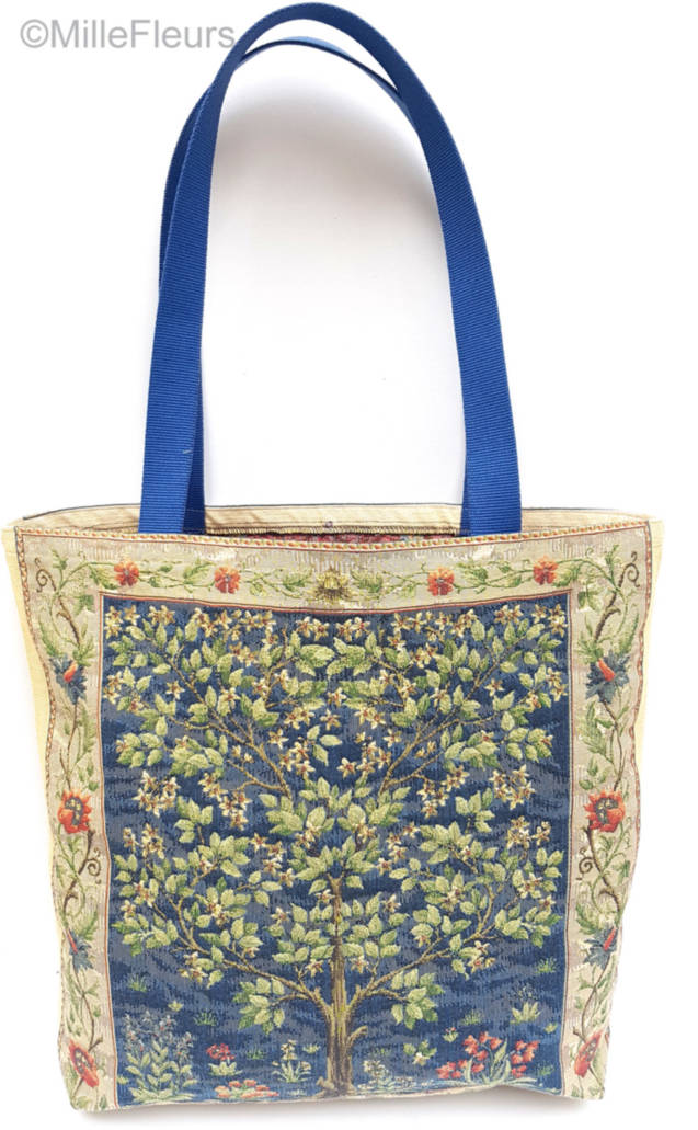 Arbol de la Vida (William Morris), azul Bolsas de Compras William Morris - Mille Fleurs Tapestries