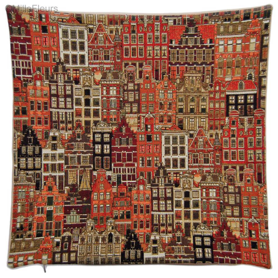 Flemish Houses Tapestry cushions Belgian Historical Cities - Mille Fleurs Tapestries