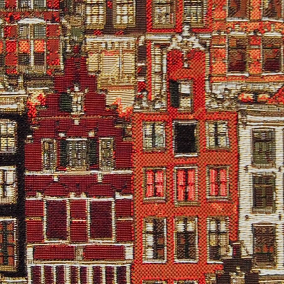 Flemish Houses Tapestry cushions Belgian Historical Cities - Mille Fleurs Tapestries