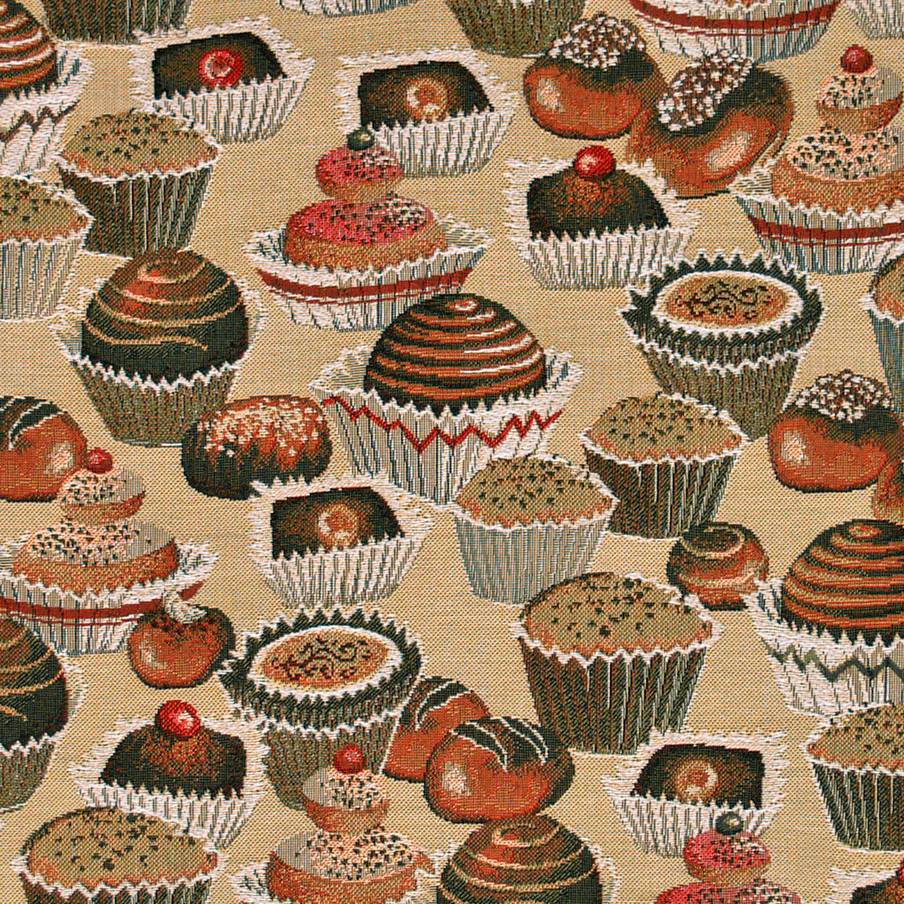 Petits Gâteaux, beige Housses de coussin *** liquidation *** - Mille Fleurs Tapestries