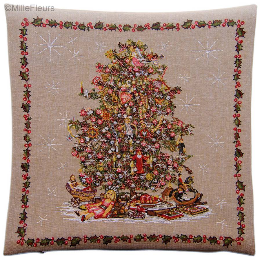 Christmas Tree Tapestry cushions Christmas & Winter - Mille Fleurs Tapestries