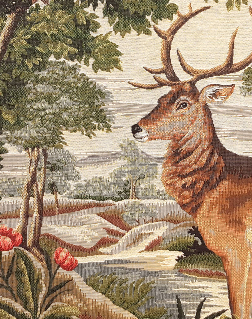 Deer in the Forest Tapestry cushions Deer - Mille Fleurs Tapestries
