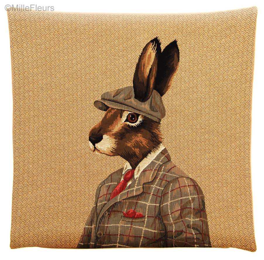 Dandy Hare Tapestry cushions Animals - Mille Fleurs Tapestries