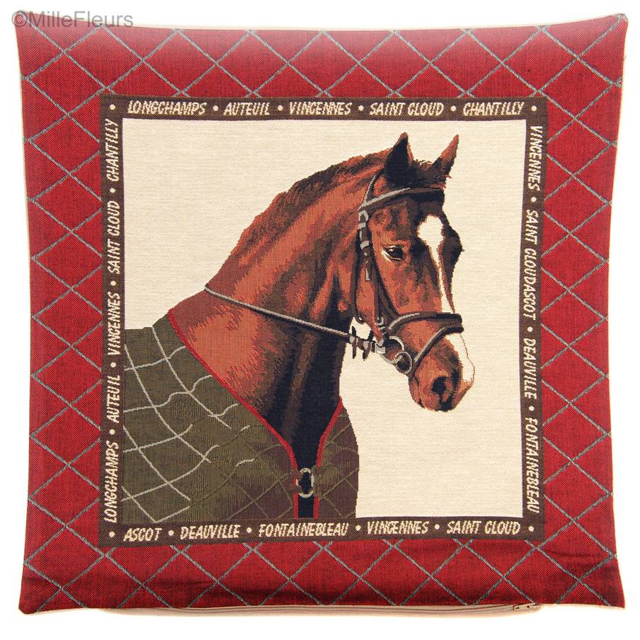 Horse Tapestry cushions Hunting and Golf and Horses - Mille Fleurs Tapestries