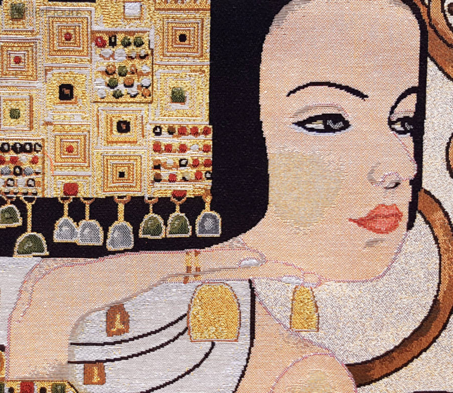 L'Attente (Gustav Klimt) Housses de coussin Gustav Klimt - Mille Fleurs Tapestries