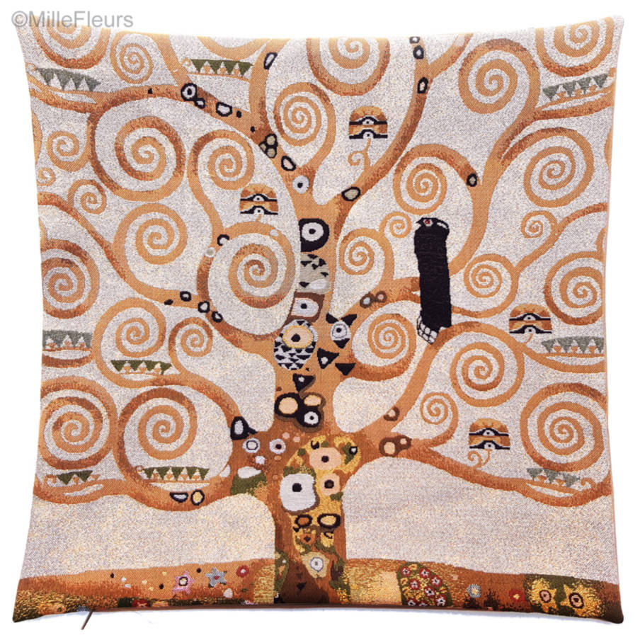 Arbre de la Vie (Gustav Klimt) Housses de coussin Gustav Klimt - Mille Fleurs Tapestries