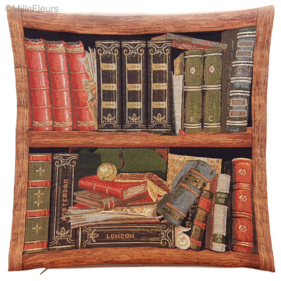 Library London Amsterdam Tapestry cushions Library - Mille Fleurs Tapestries