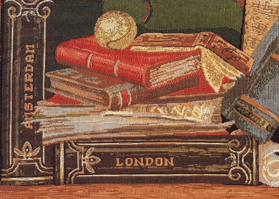 Biblioteca London Amsterdam Fundas de cojín Biblioteca - Mille Fleurs Tapestries