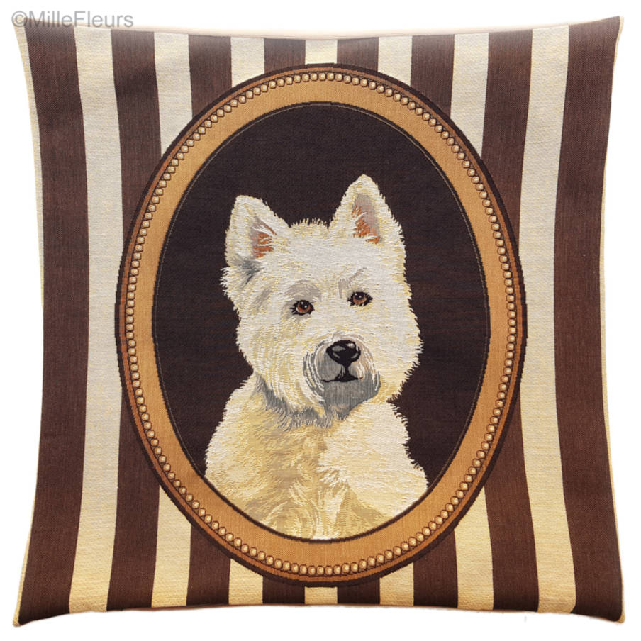 West Highland White Terrier Sierkussens Honden - Mille Fleurs Tapestries