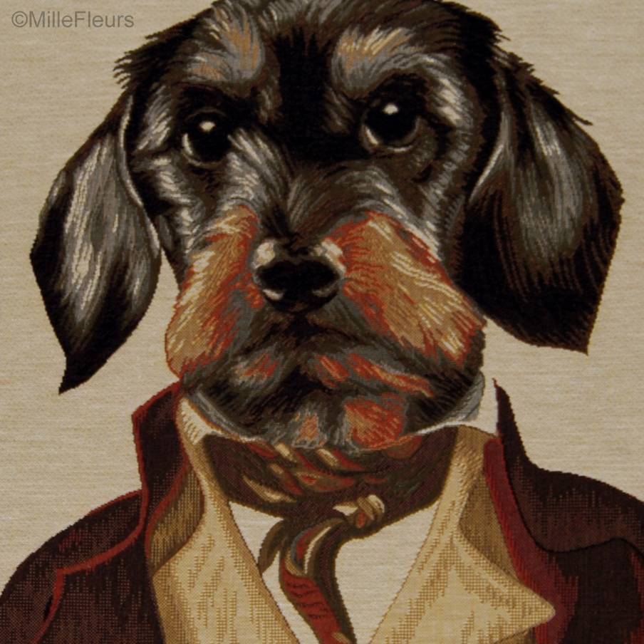 Teckel (Thierry Poncelet) Sierkussens Honden door Thierry Poncelet - Mille Fleurs Tapestries