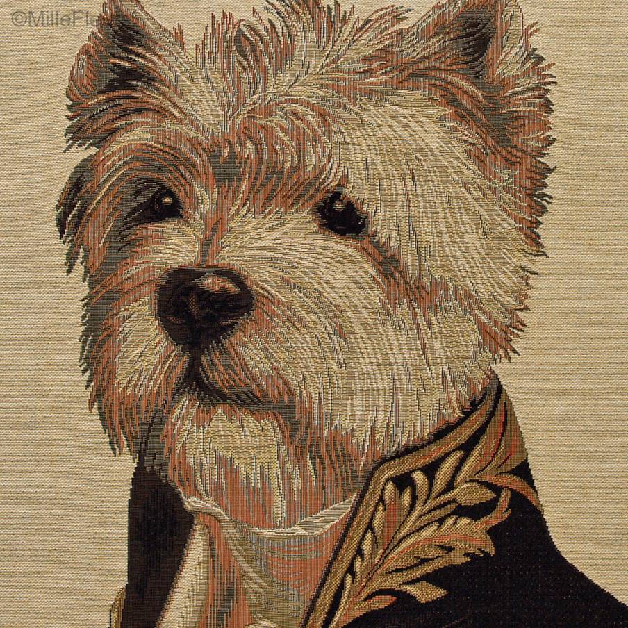 West Highland White Terrier (Thierry Poncelet) Tapestry cushions Dogs by Thierry Poncelet - Mille Fleurs Tapestries