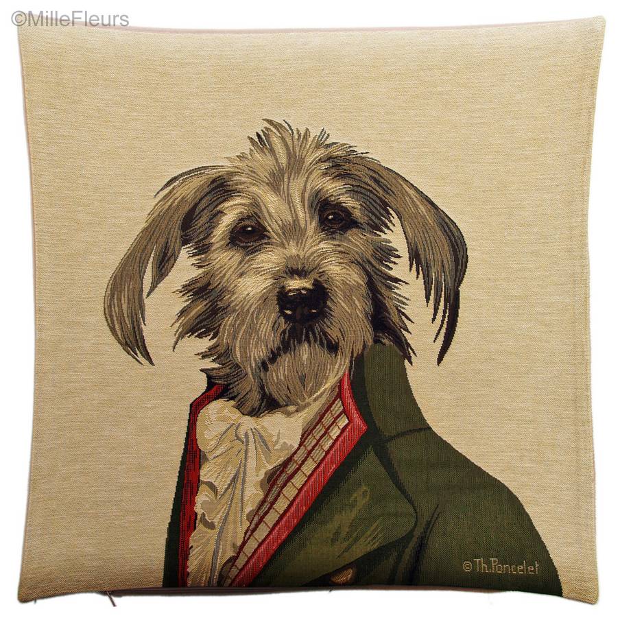 Basset Griffon (Thierry Poncelet) Tapestry cushions Dogs by Thierry Poncelet - Mille Fleurs Tapestries