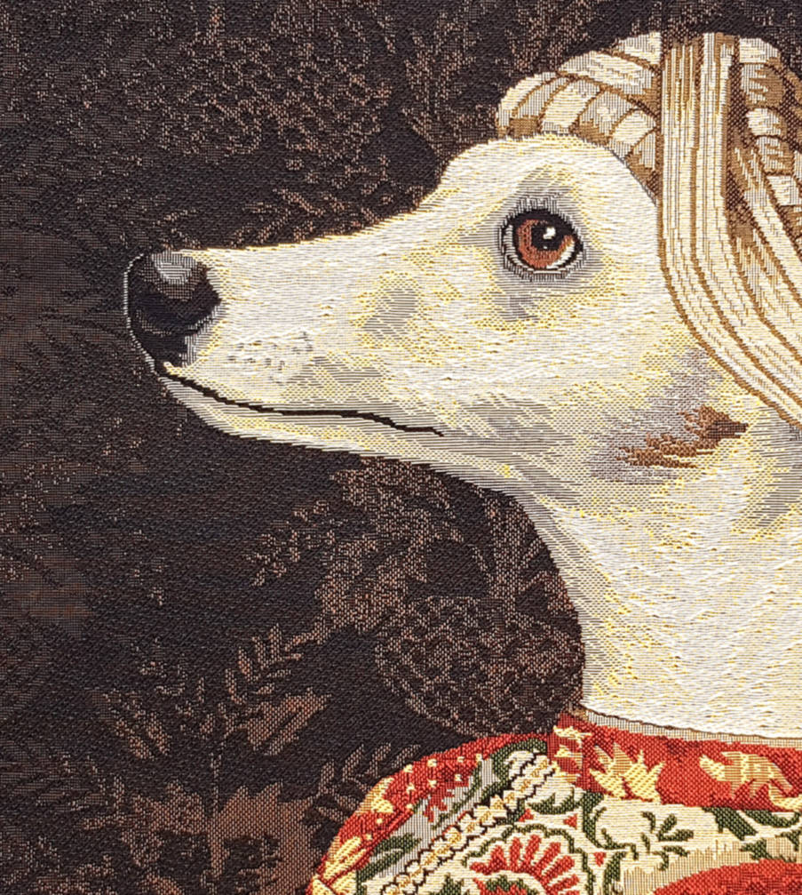 Royal Whippet Housses de coussin Chiens - Mille Fleurs Tapestries