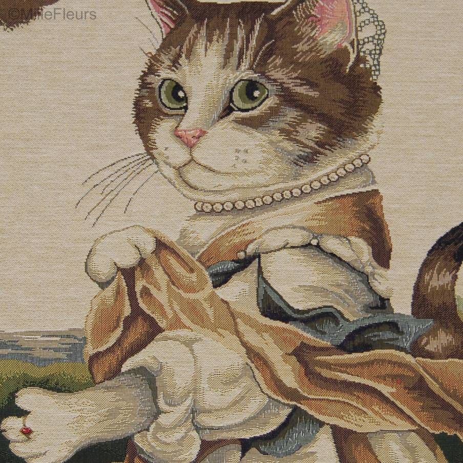 Lady Guinevere (Susan Herbert) Tapestry cushions Cats by Susan Herbert - Mille Fleurs Tapestries