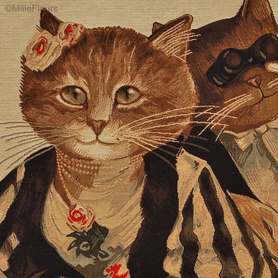 Aristogatos (Susan Herbert) Fundas de cojín Gatos de Susan Herbert - Mille Fleurs Tapestries