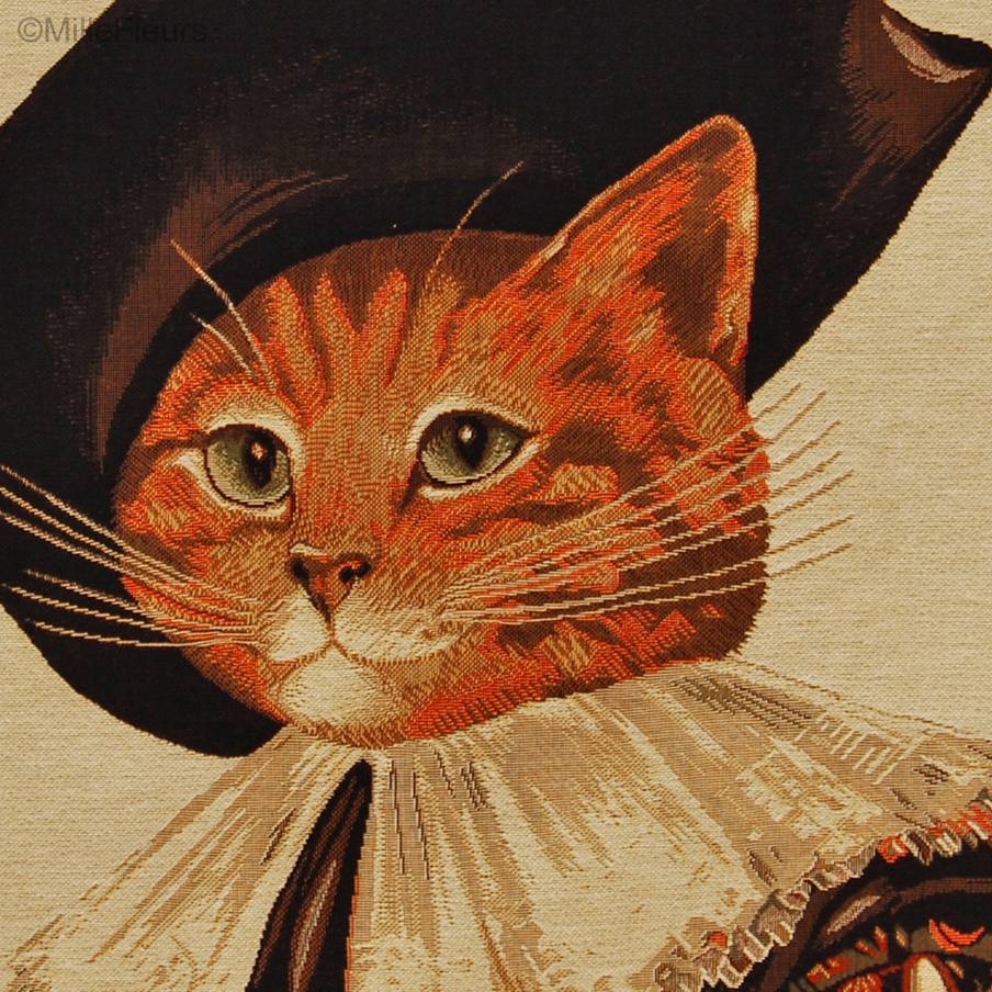 D'Artagnan (Susan Herbert) Sierkussens Katten door Susan Herbert - Mille Fleurs Tapestries