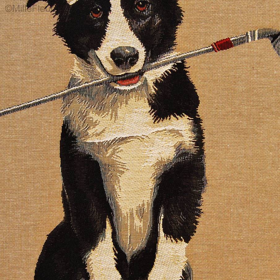 Border Collie Golf Tapestry cushions Dogs - Mille Fleurs Tapestries