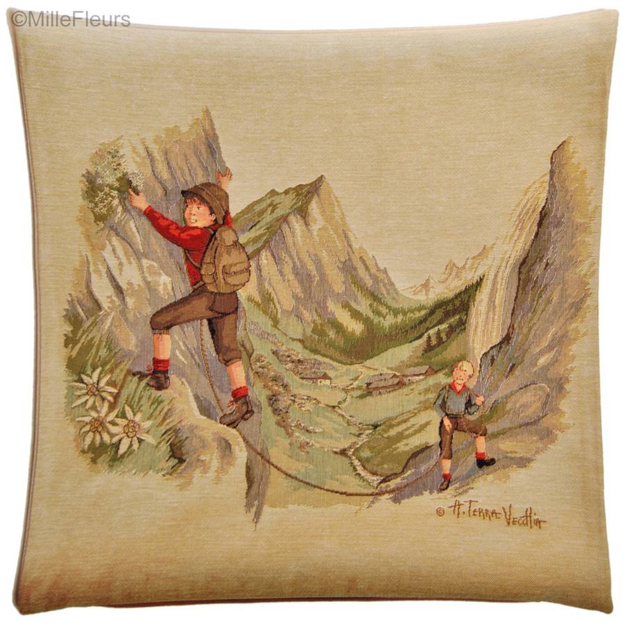 Mountaineering (Terra Vecchia) Tapestry cushions Christmas & Winter - Mille Fleurs Tapestries