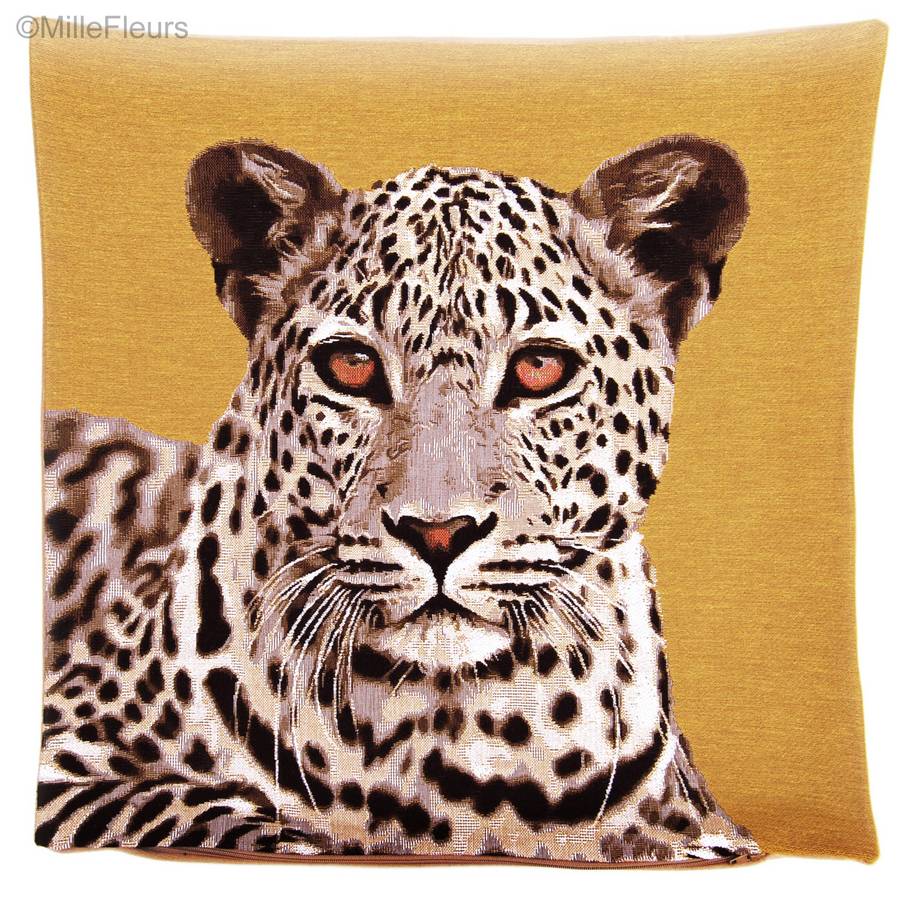 Leopardo Fundas de cojín Animales - Mille Fleurs Tapestries