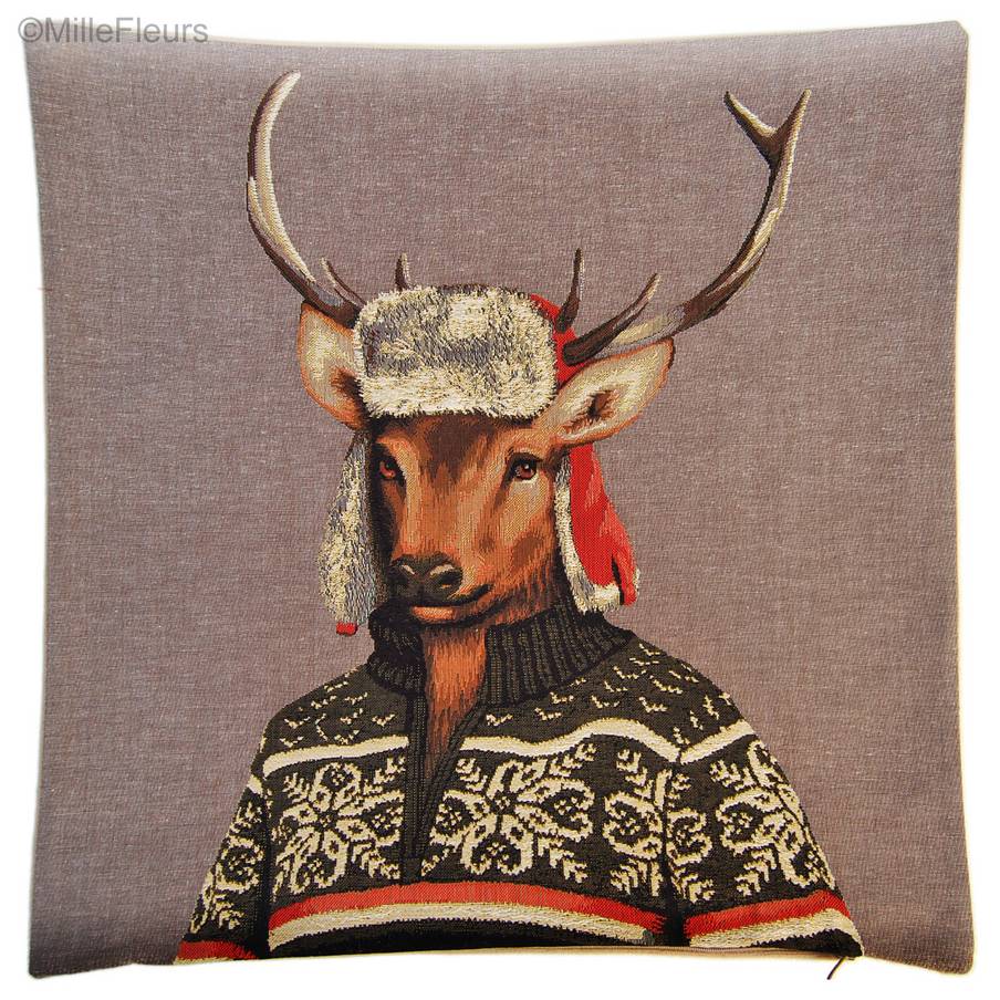 Dressed Stag Tapestry cushions Deer - Mille Fleurs Tapestries