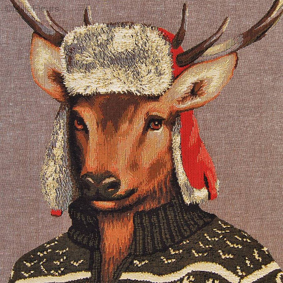 Aangekleed Hert Kussenslopen Herten - Mille Fleurs Tapestries