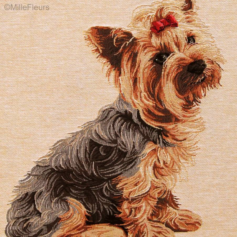 Yorkshire Terrier Housses de coussin Chiens - Mille Fleurs Tapestries