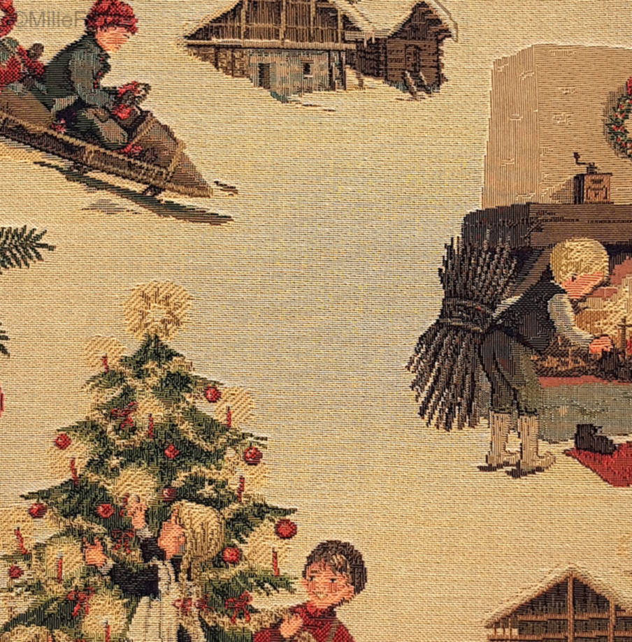 Christmas Time (Terra Vecchia) Throws & Plaids Christmas - Mille Fleurs Tapestries