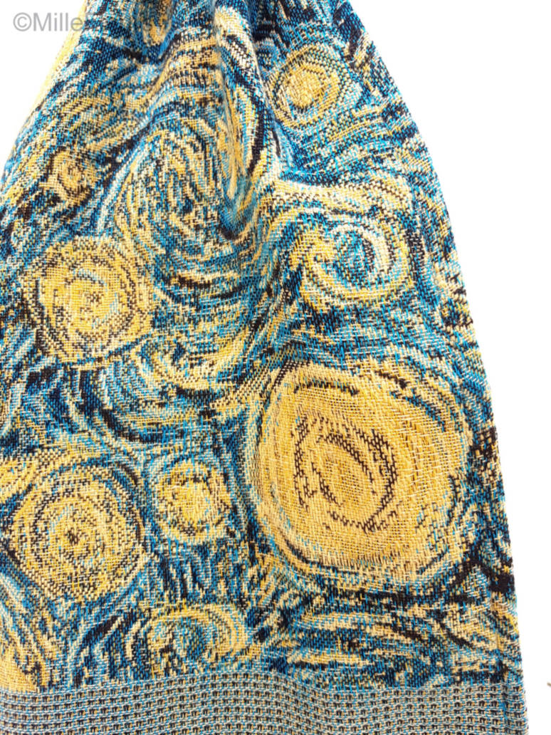 La Nuit Étoilée (Van Gogh) Foulards - Mille Fleurs Tapestries