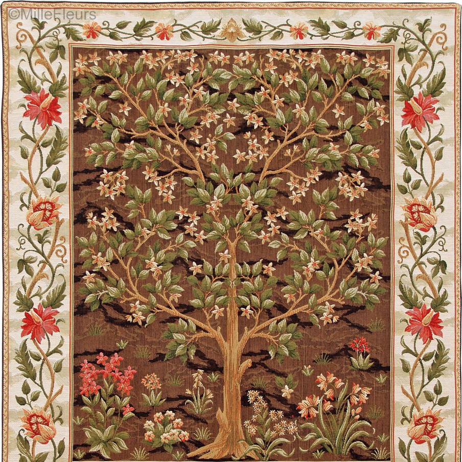 Tree of Life (William Morris), brown Wall tapestries William Morris and Co - Mille Fleurs Tapestries