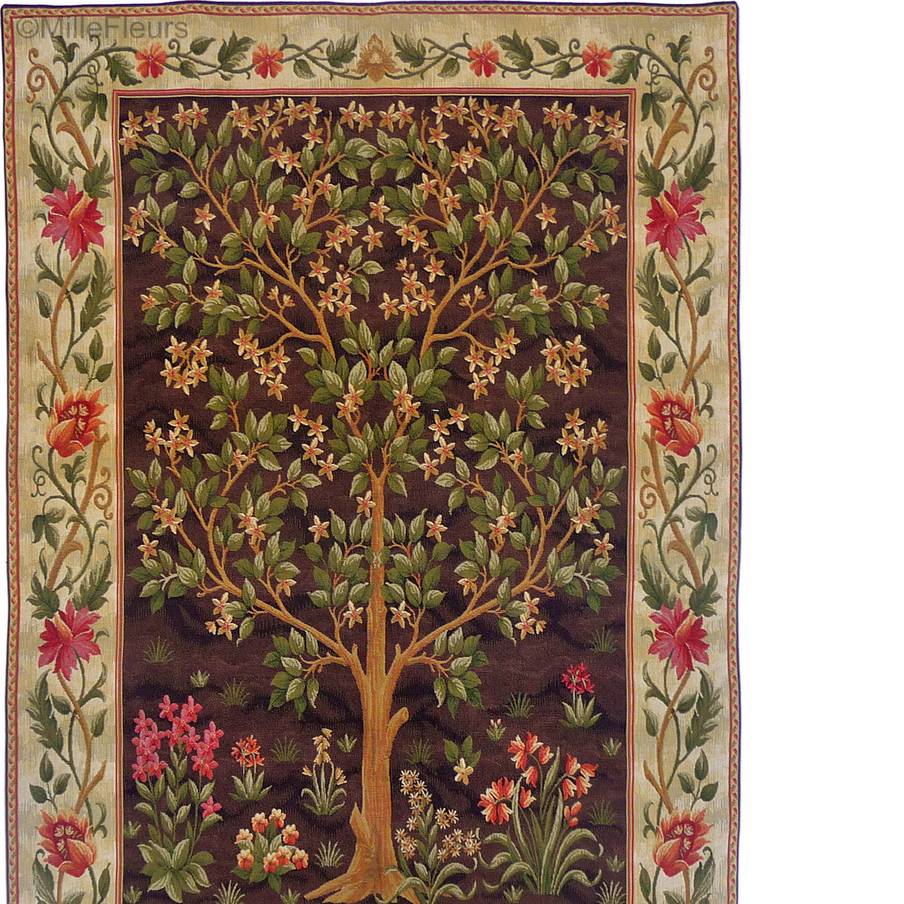 Tree of Life (William Morris), brown Wall tapestries William Morris and Co - Mille Fleurs Tapestries