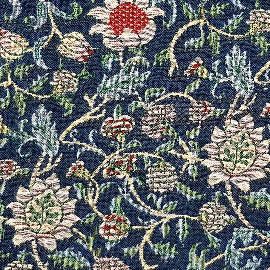 Evenlode (William Morris), azul Fundas de cojín William Morris & Co - Mille Fleurs Tapestries