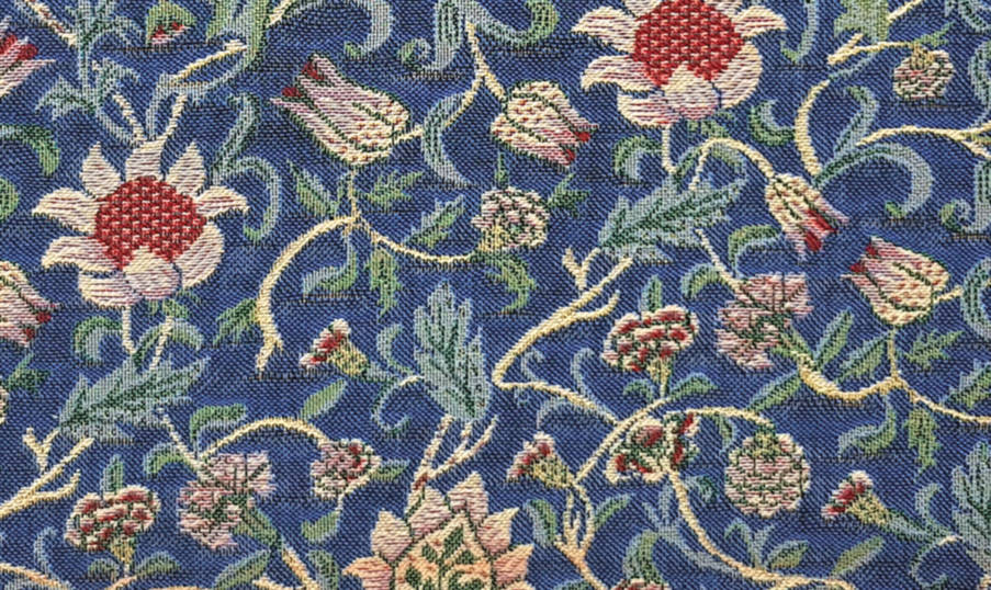 Evenlode (William Morris), azul claro Fundas de cojín William Morris & Co - Mille Fleurs Tapestries