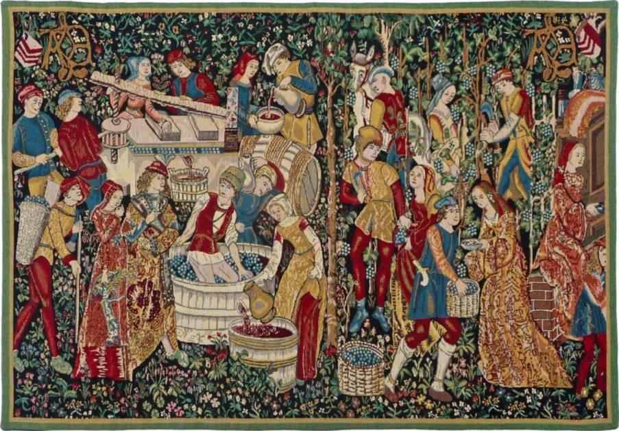 Winemakers Wall tapestries Grapes Harvest - Mille Fleurs Tapestries