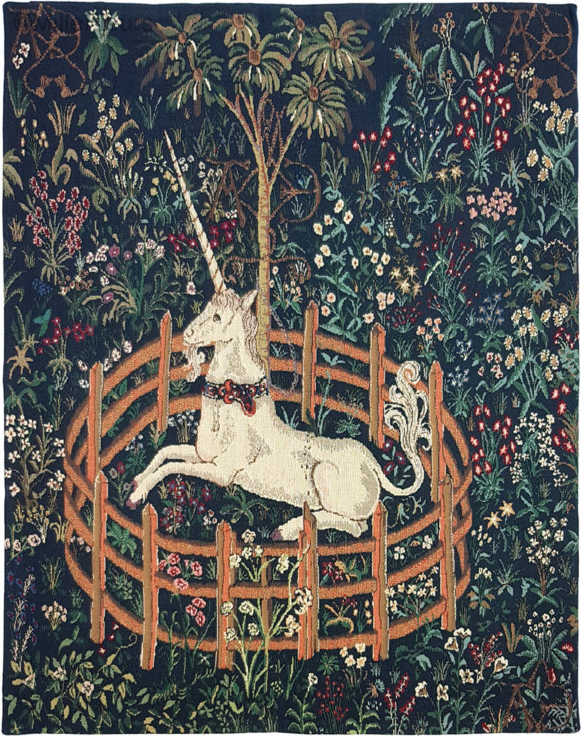 Unicornio en Cautividad Tapices de pared Caza de l'Unicornio - Mille Fleurs Tapestries