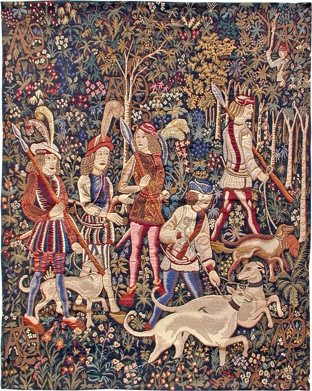 Hunt for Unicorn Wall tapestries Hunting for the Unicorn - Mille Fleurs Tapestries