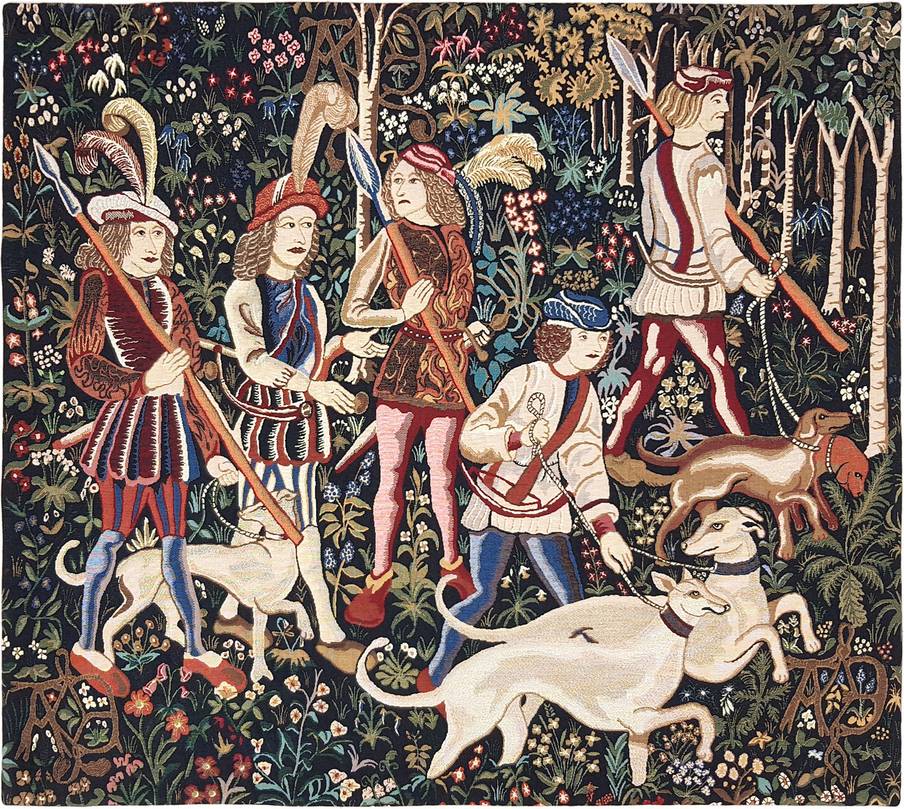 Caza del Unicornio Tapices de pared Caza de l'Unicornio - Mille Fleurs Tapestries
