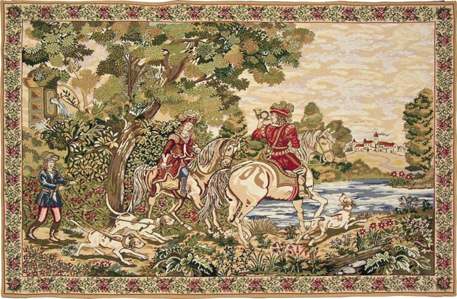 Caza Noble Tapices de pared Renacimiento - Mille Fleurs Tapestries