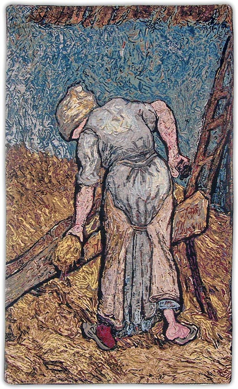 Vlasoogst (Van Gogh) Wandtapijten Vincent Van Gogh - Mille Fleurs Tapestries