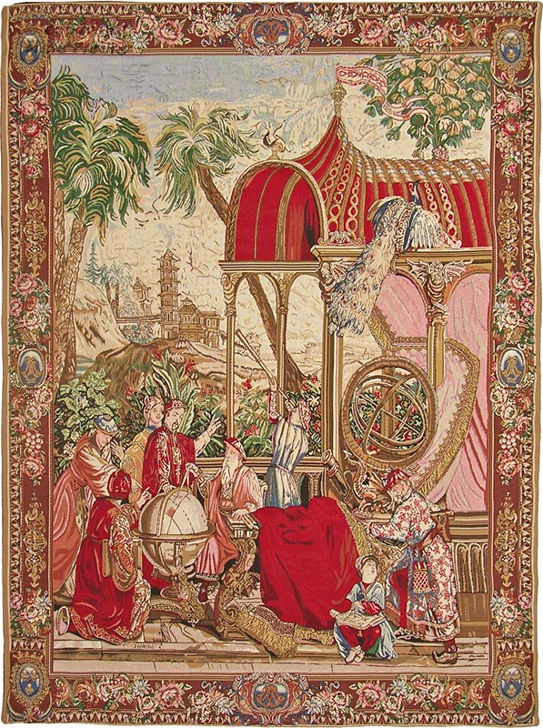 De Astronomen Wandtapijten Oriëntalisme - Mille Fleurs Tapestries
