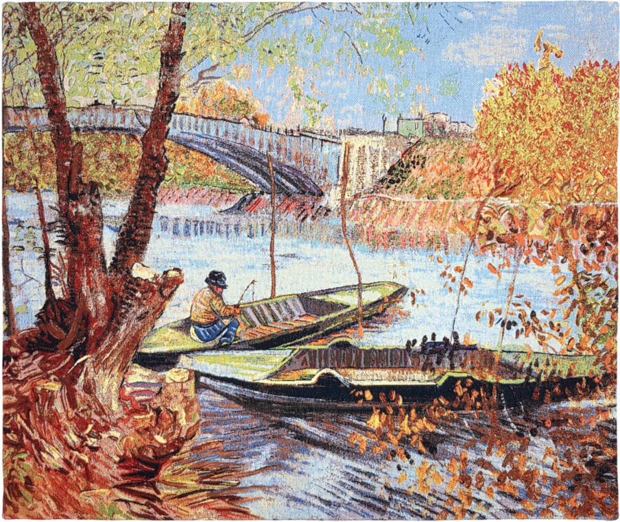 La Pêche au Printemps (Van Gogh) Tapisseries murales Vincent Van Gogh - Mille Fleurs Tapestries