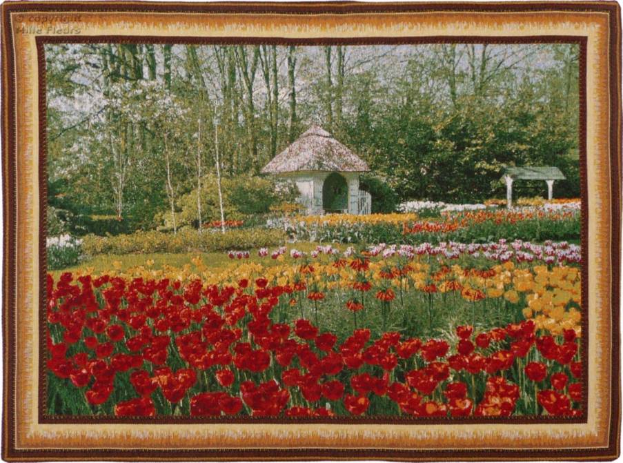 Tulipes et Maison de Jardin Tapisseries murales Keukenhof - Mille Fleurs Tapestries