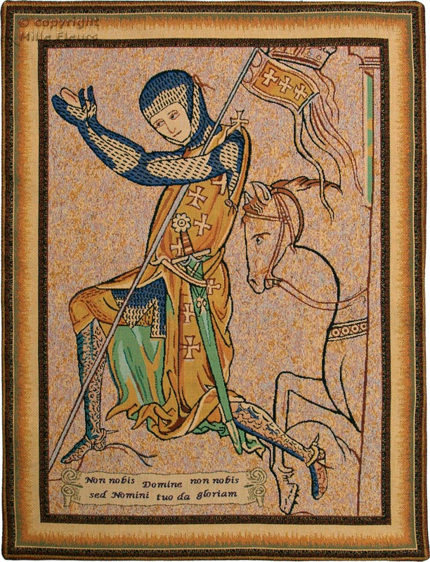 Het Gebed Wandtapijten Middeleeuwse Ridders - Mille Fleurs Tapestries