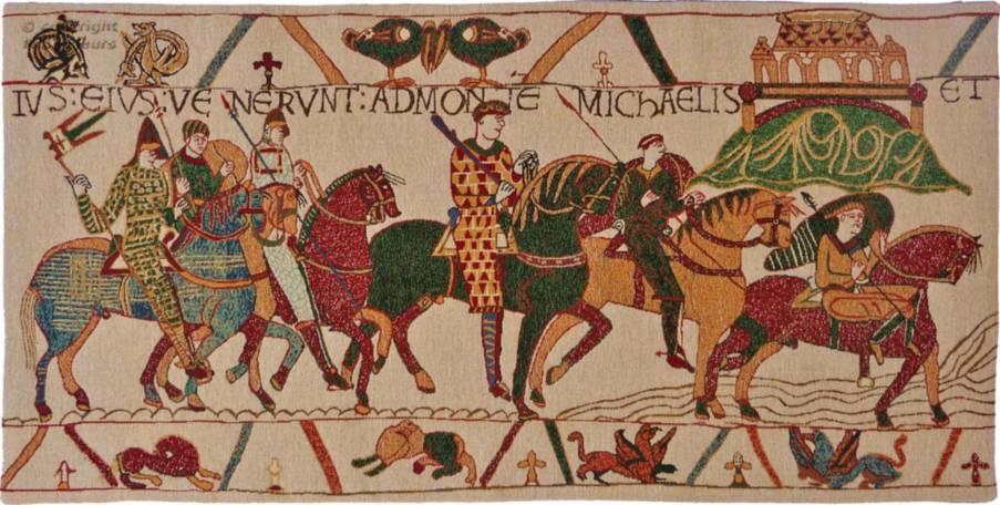 Army at Mont-Saint-Michel Wall tapestries Bayeux Tapestry - Mille Fleurs Tapestries