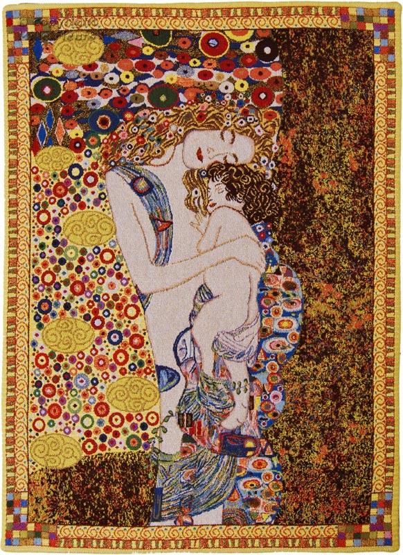 Madre y Niño (Klimt) Tapices de pared Gustav Klimt - Mille Fleurs Tapestries