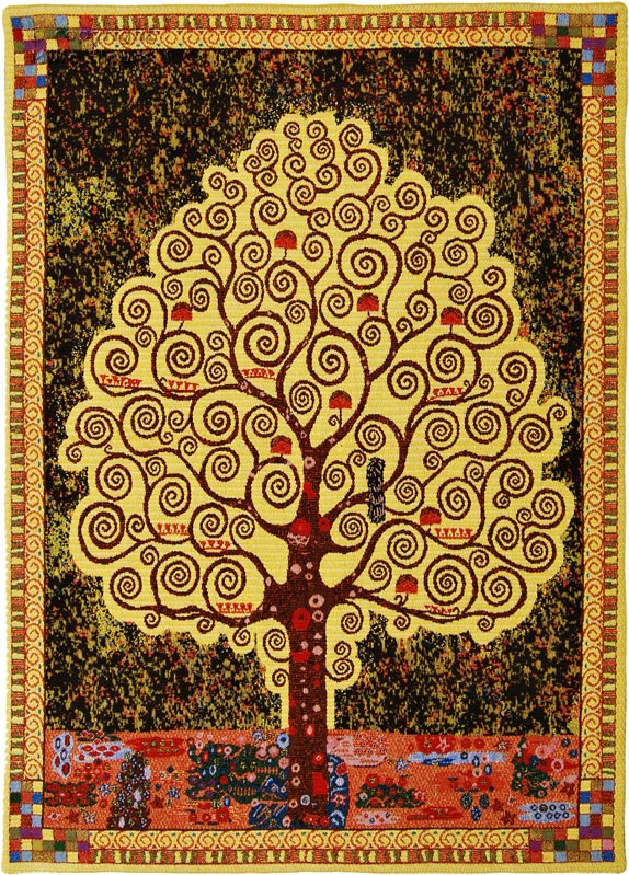 Arbol de la Vida (Gustav Klimt) Tapices de pared Gustav Klimt - Mille Fleurs Tapestries