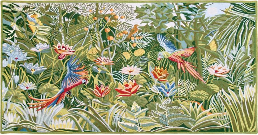 Bosque Tropical (Henri Rousseau) Tapices de pared Obras Maestras - Mille Fleurs Tapestries