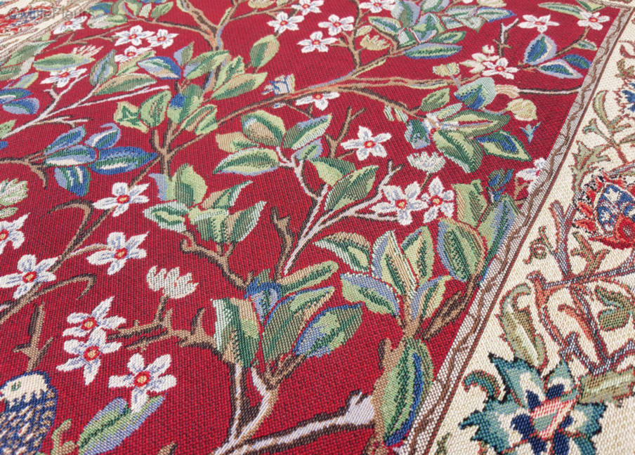 Arbre de Vie Panneau 1, rouge Tapisseries murales William Morris & Co - Mille Fleurs Tapestries